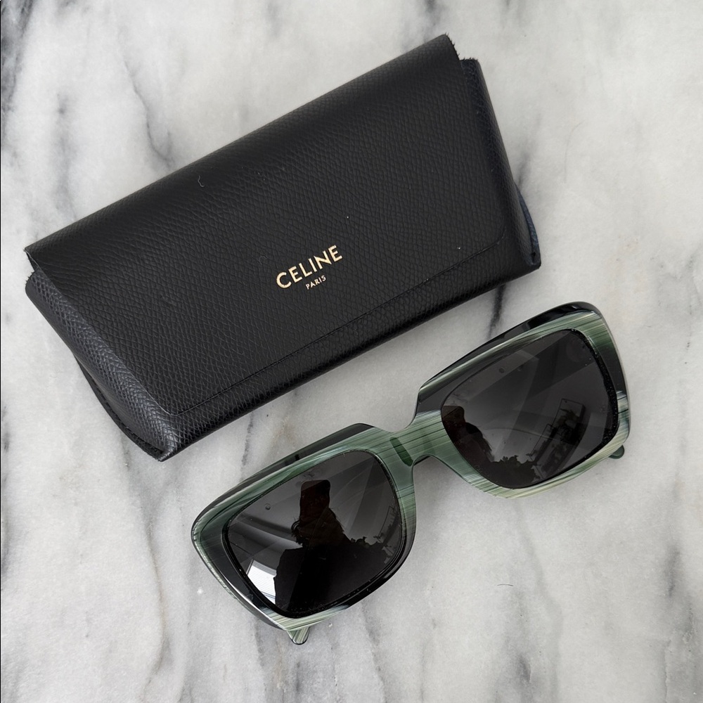Celine Green and Black Sunglasses
